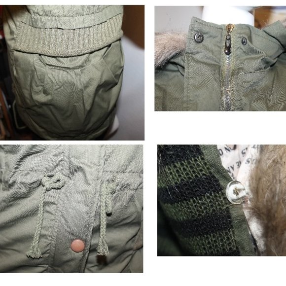 New w Tag Army Green Utility Jacket Coat - Picture 4 of 7